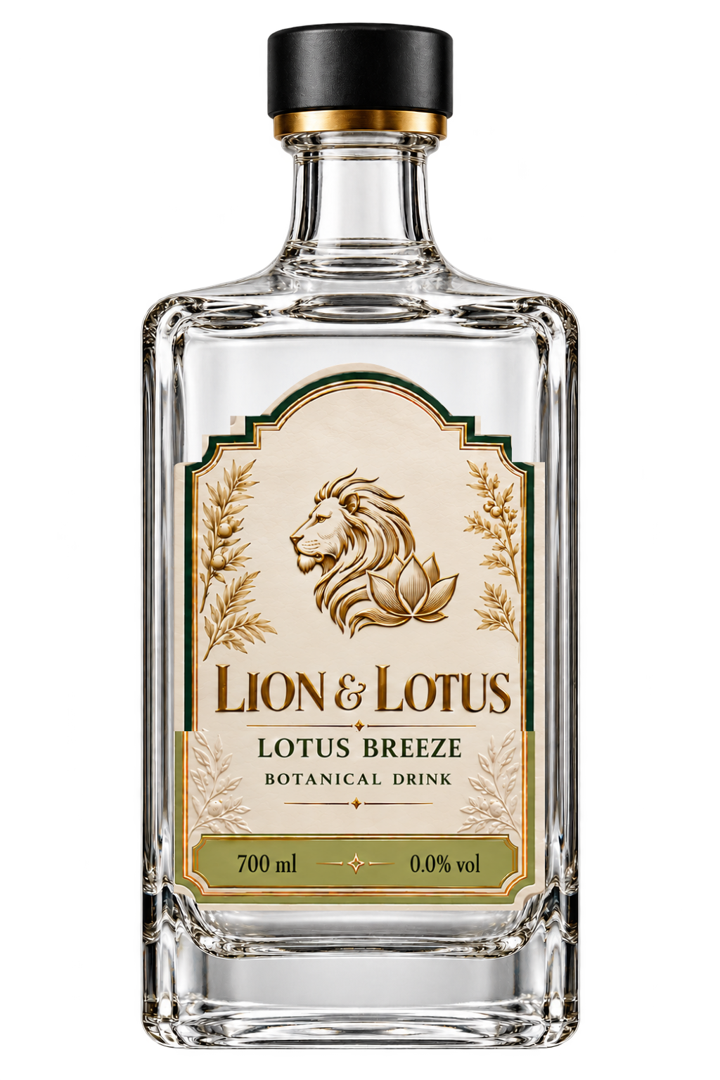 Lotus Breeze concept with matching engraved lion and lotus label